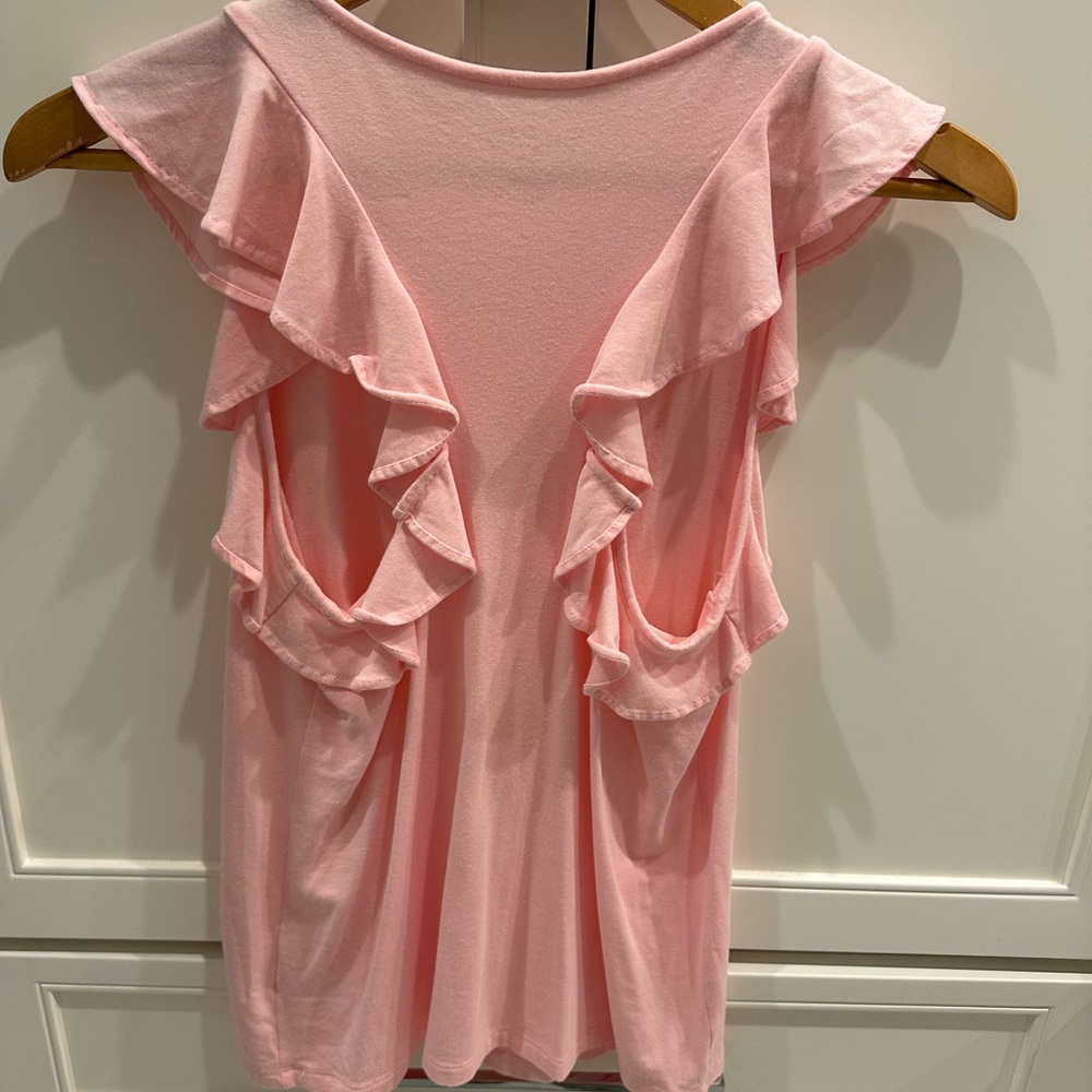 Pink Ruffle Sleeve Top - Picture 2 of 3